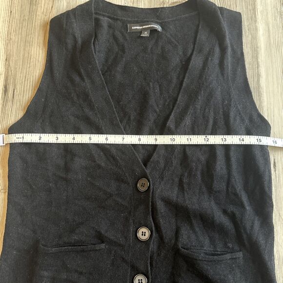 Express Design Studio Wool Blend Sweater Vest Size Medium - Picture 6 of 7